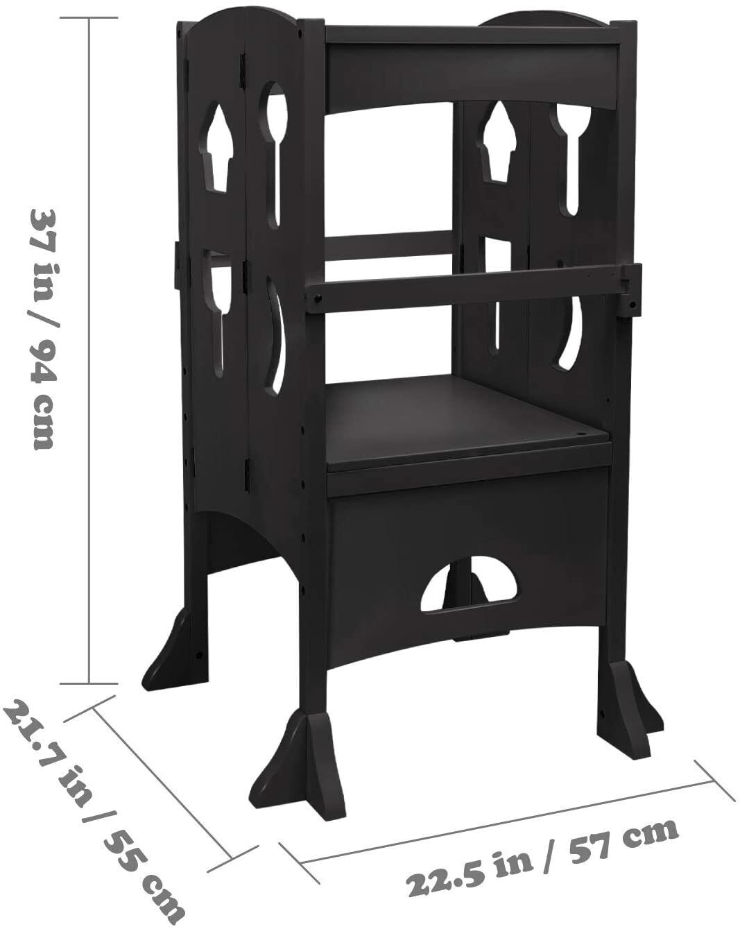 Kids Kitchen Standing Stool Tower-Folding Step Stool