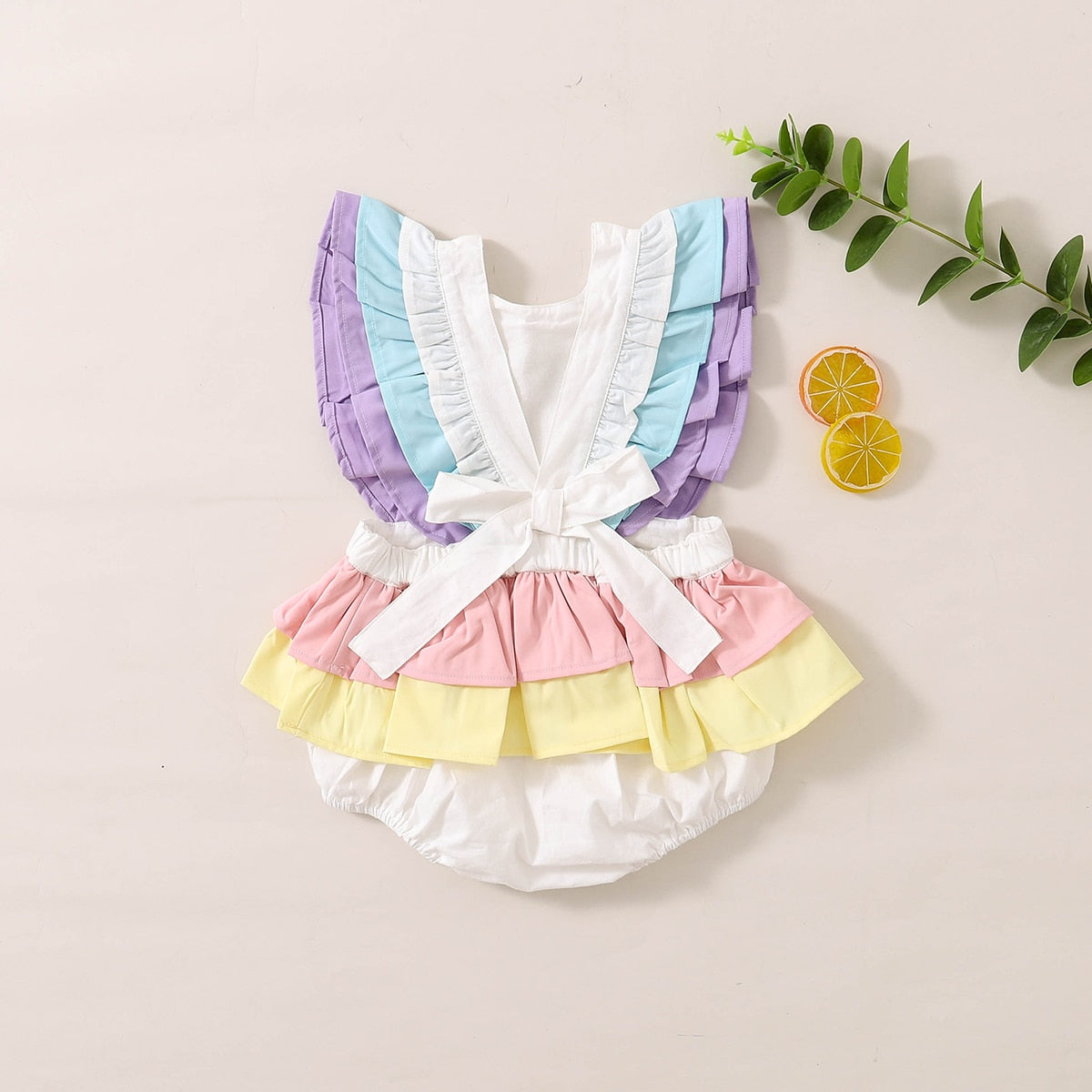 0-18M Baby Girl Romper-Ruffles -Number One or 1st Birthday