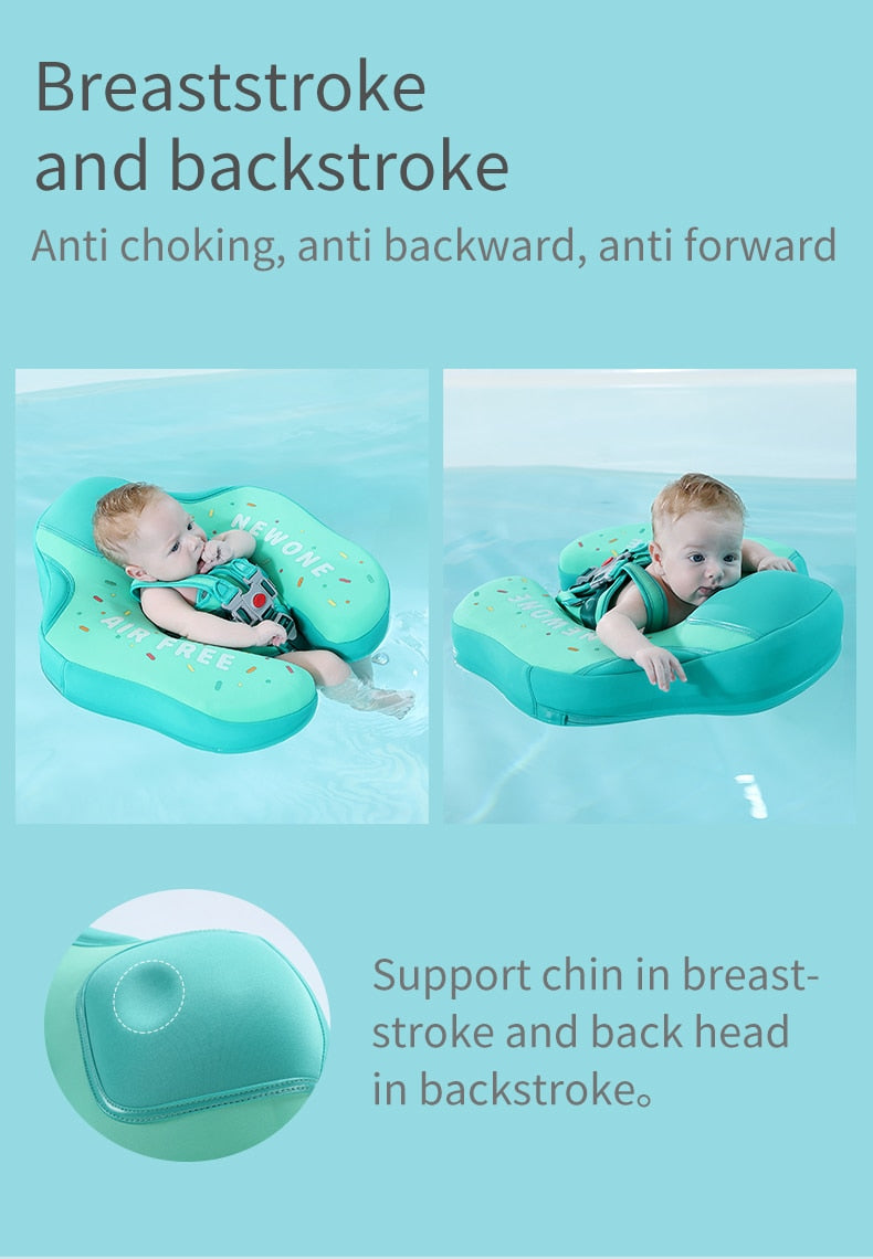 Baby Float Lying Down Ring Swim Trainer, Waist Non-inflatable Buoy