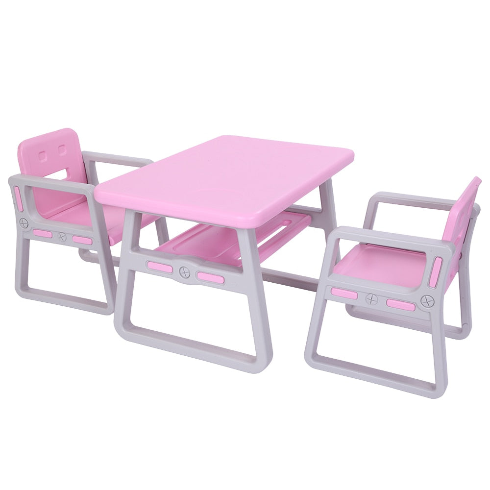 Kids Table and 2 Chair Set for Toddlers-Blue or Pink