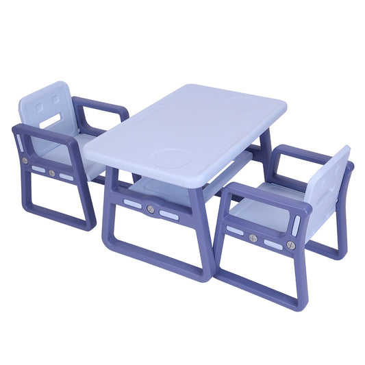 Kids Table and 2 Chair Set for Toddlers-Blue or Pink