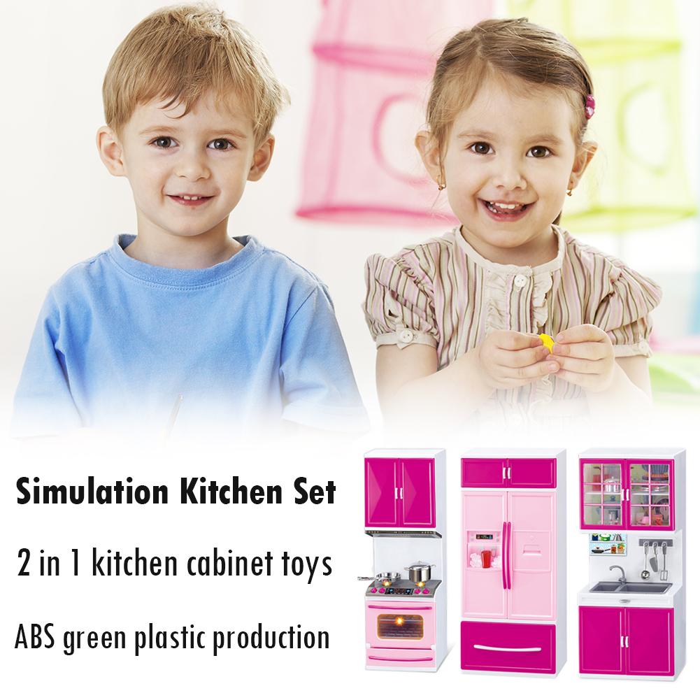 Tabletop Kitchen Cabinets Set-Simulation Cooking Tools,