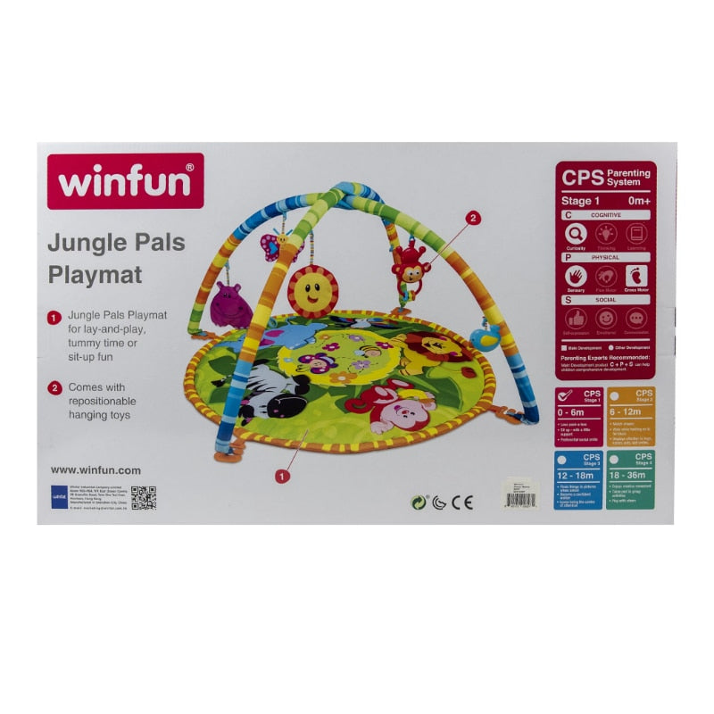 Jungle Pals Playmat -Unisex-Ages 0-12m Frame Foldable- Excellent for Tummy Time