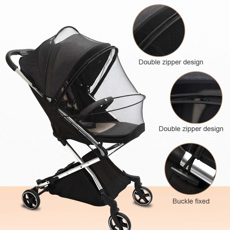 Zippered Mosquito Protection- Mesh Full Cover-Cribs, Carriage, Stroller