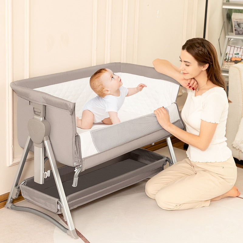 Baby Bedside Sleeper-Portable Folding Travel Baby Bed-Multifunction Crib