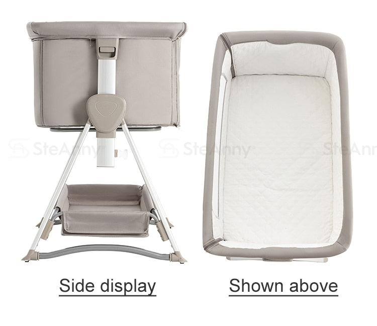 Baby Bedside Sleeper-Portable Folding Travel Baby Bed-Multifunction Crib