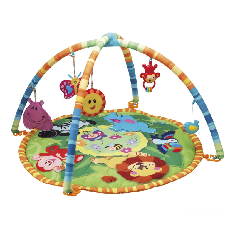 Jungle Pals Playmat -Unisex-Ages 0-12m Frame Foldable- Excellent for Tummy Time