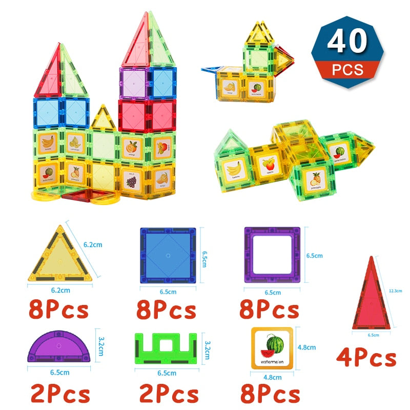 28pc-101pc Sets of Magnetic Construction-Building Tile/Blocks