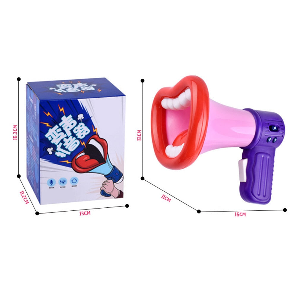 Big Mouth Megaphone Recording Toy-Voice Changer- Hand Held Mic-Amplifier Recorder