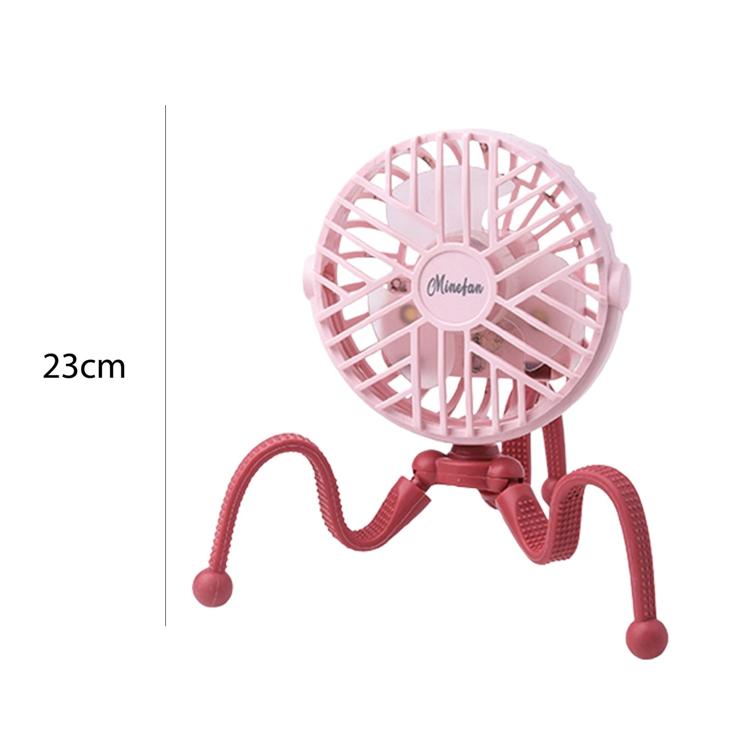 Portable Stroller Mini Octopus Fan -Silent-Night Light-USB