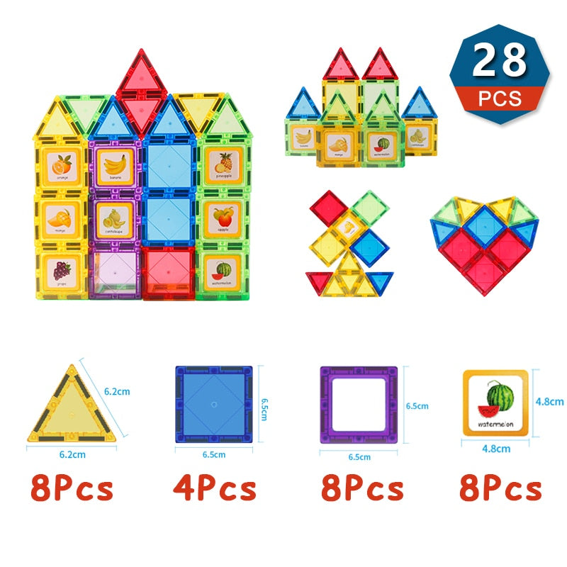 28pc-101pc Sets of Magnetic Construction-Building Tile/Blocks