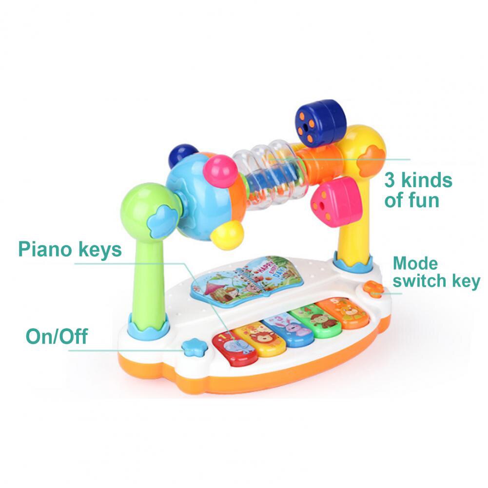 Baby Mini Rotating Music Piano w/ Light Sound-Teaching Aid