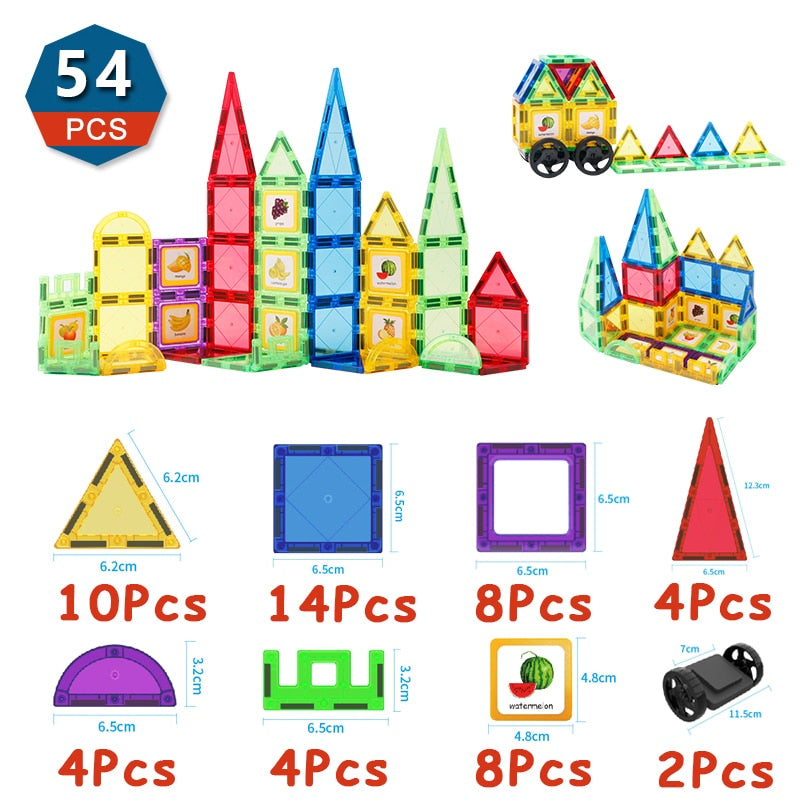 28pc-101pc Sets of Magnetic Construction-Building Tile/Blocks