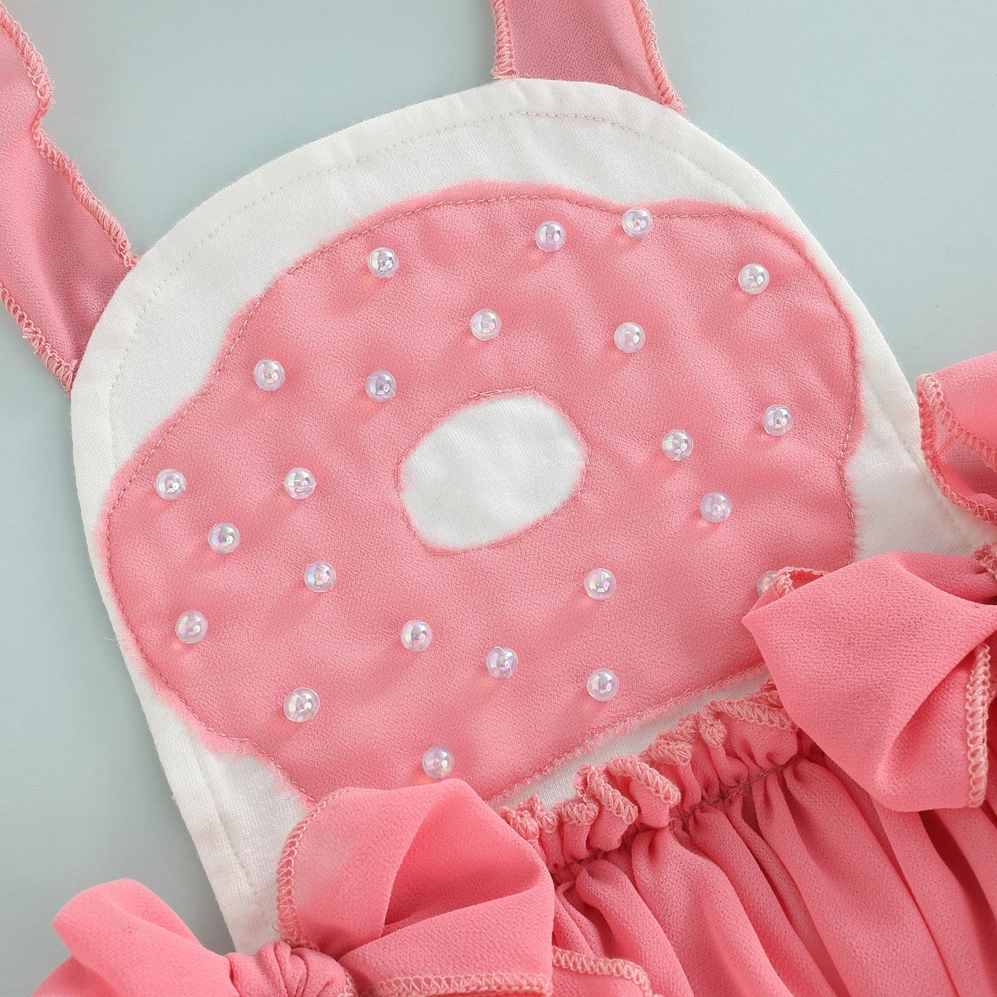 0-24M Baby Girl Romper-Donut Print Sunsuit