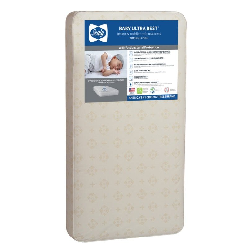 Sealy Ultra Rest 204 Coil-2 Layers of Hypoallergenic Crib & Toddler Cushioning Mattress