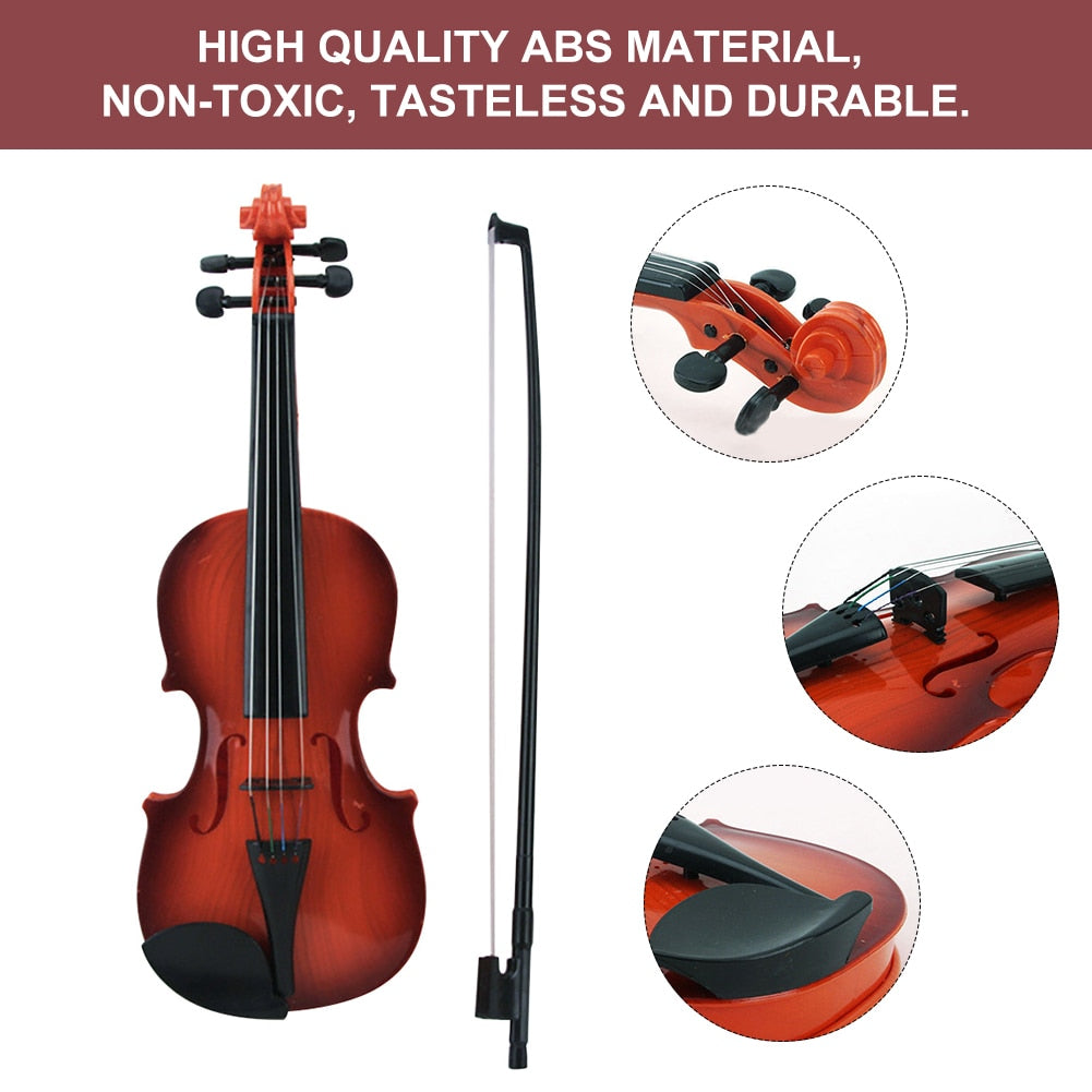 Acoustic Violin Toy-Adjustable Strings-Musical Beginner Instrument