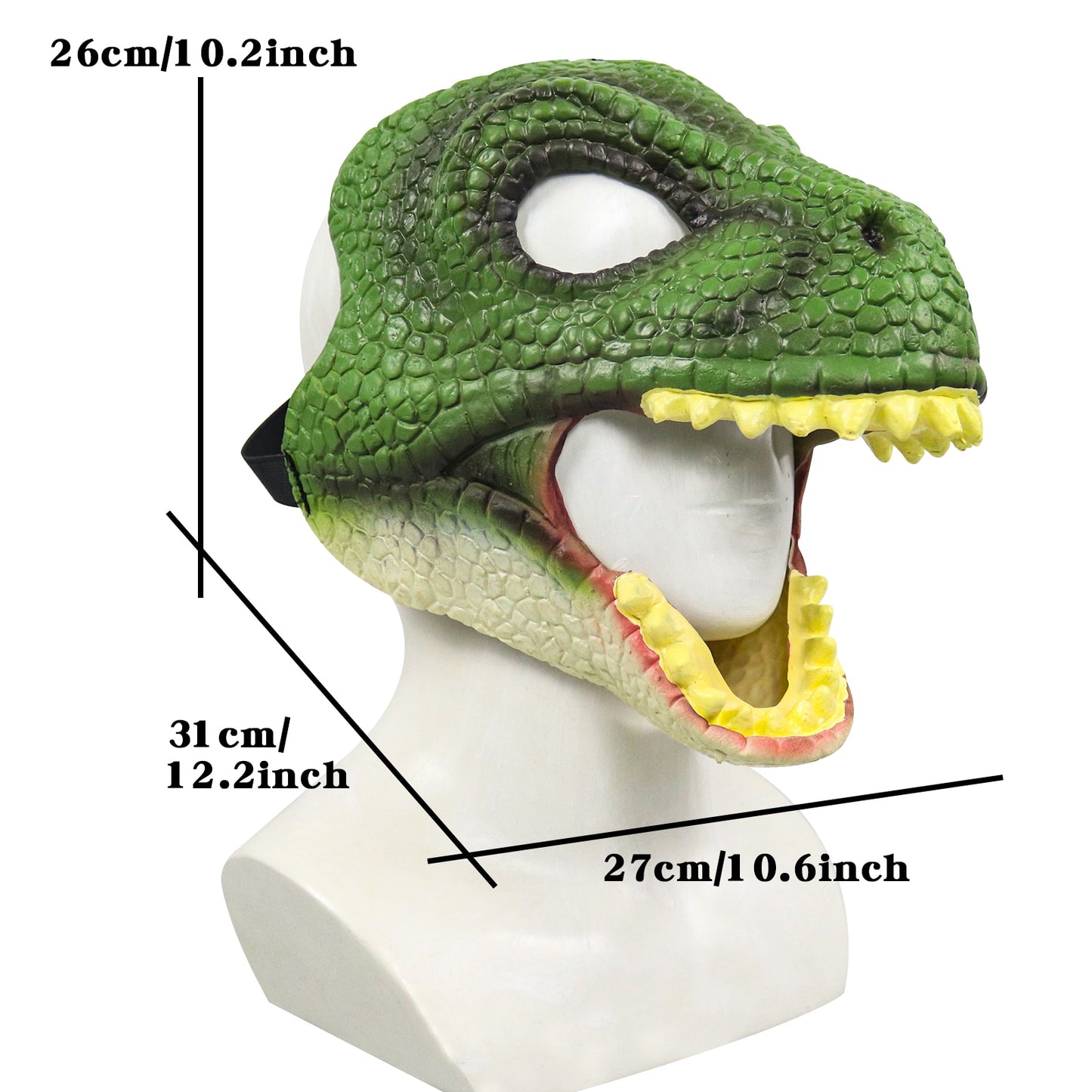 Dinosaur Mask-Open Mouth-Latex Horror Headgear