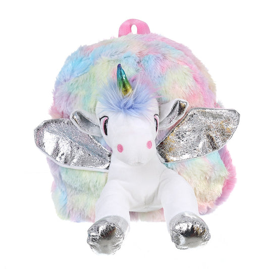 Children  Plush Backpack Unicorn Fur Small Mini Toy Knapsacks