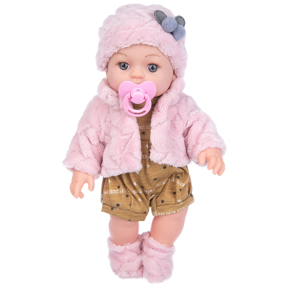 12inch Fashion Dress Up Lifelike Doll Vinyl Simulation Reborn Baby Soothing