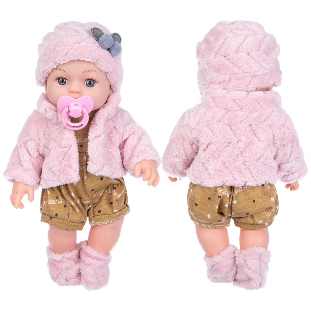 12inch Fashion Dress Up Lifelike Doll Vinyl Simulation Reborn Baby Soothing