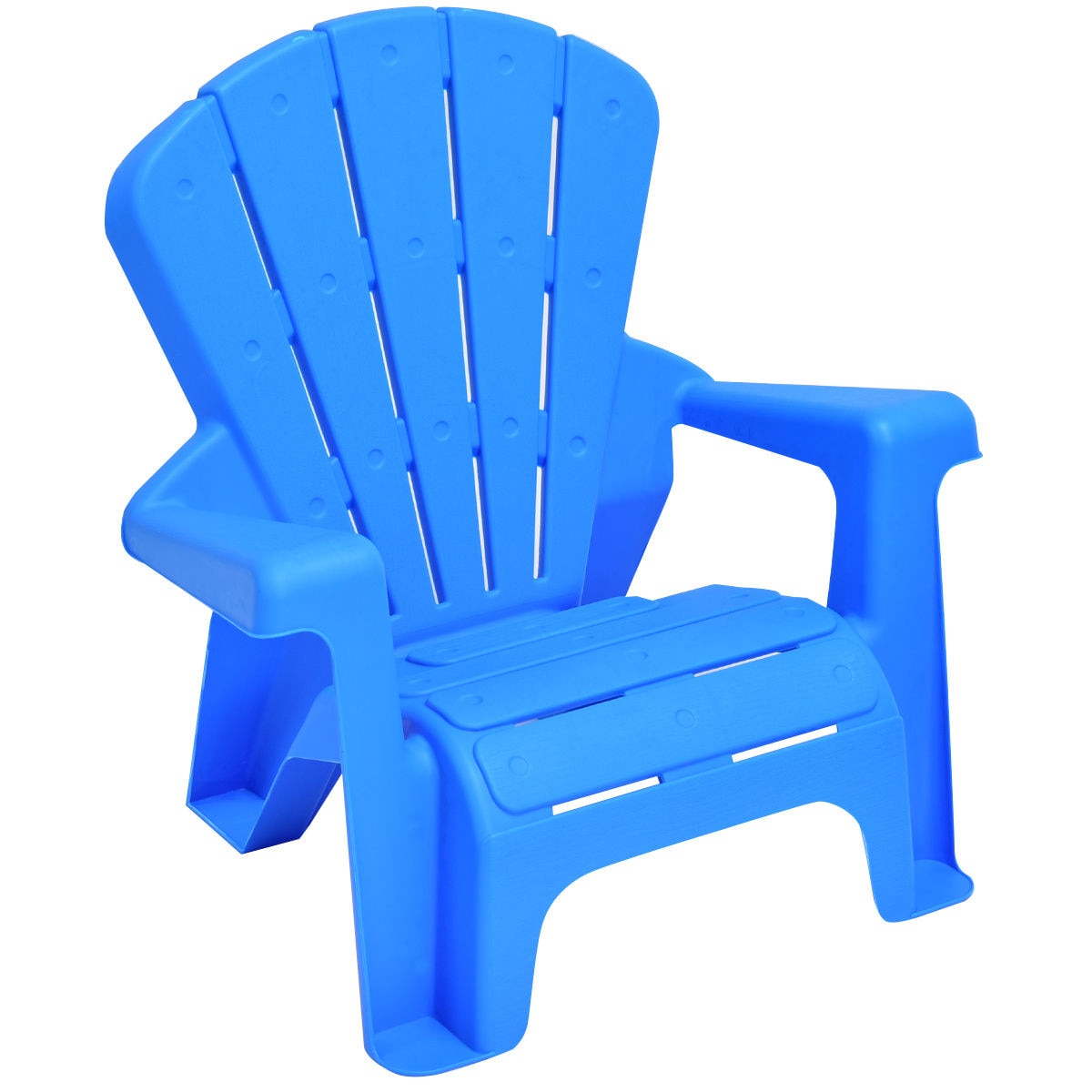 Costway Kids Plastic 3pc Table & Chair Set In/Outdoor Blue