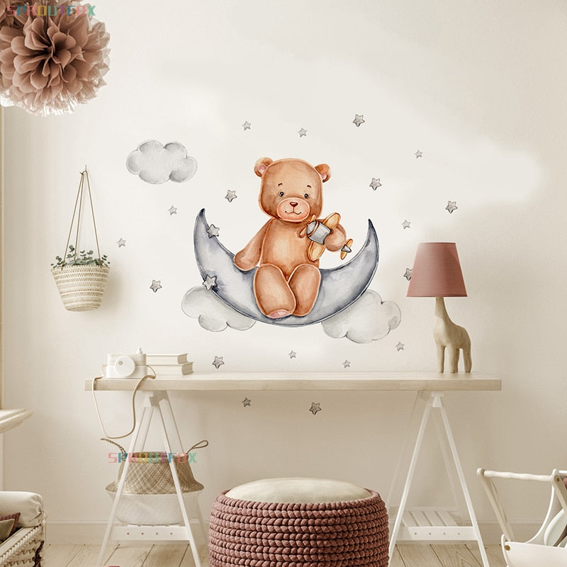 Wall Stickers-Decorative Vinyl Animal Patter-Kids Rooms