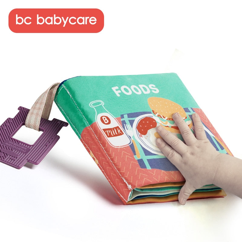 Bc Babycare 6pcs Soft Cloth 3D Books w/Teether Rustle Sound