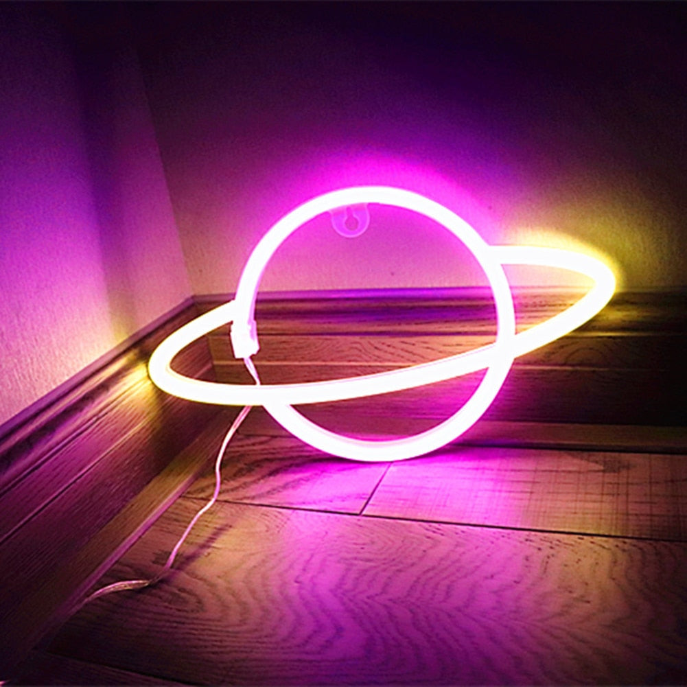 LED Neon Sign Night Lights-Wall Decor USB Socket-Indoor