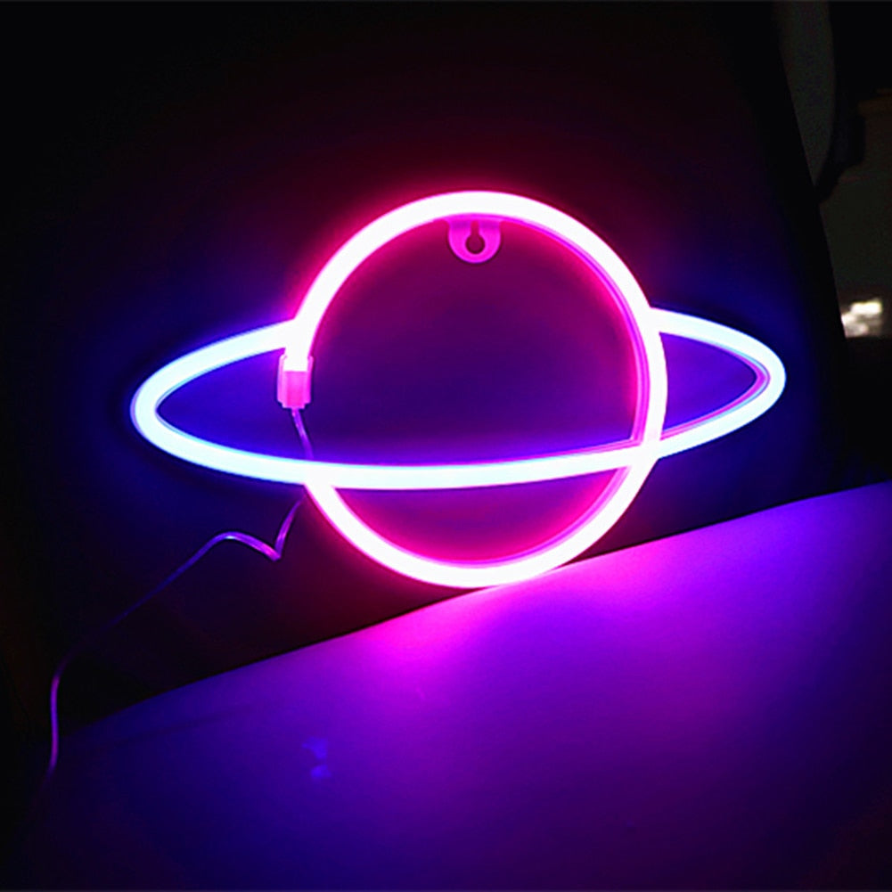 LED Neon Sign Night Lights-Wall Decor USB Socket-Indoor