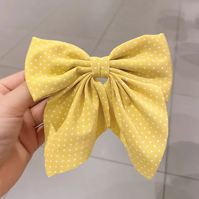 Long Ribbon Hairpin Bows-Knotted Chiffon 27 Colors