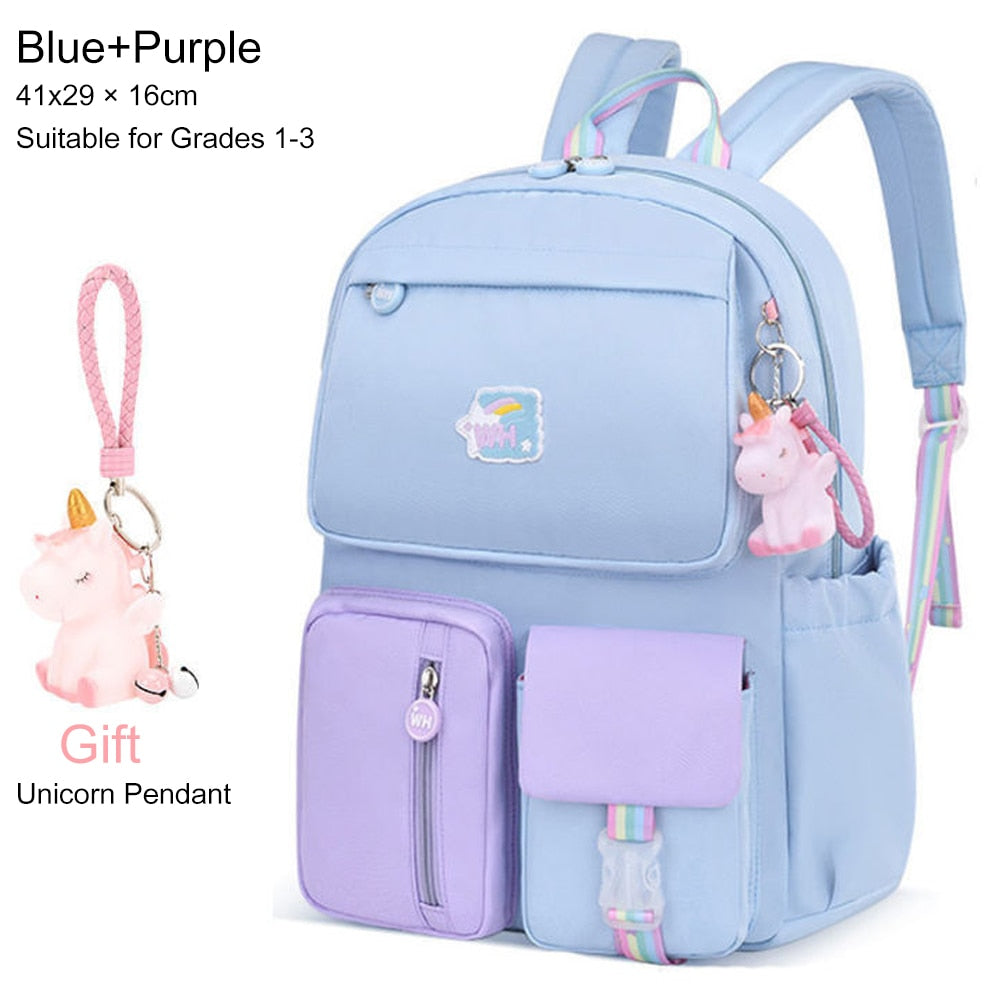 Girls Large Backpack Multi Pockets School Bag