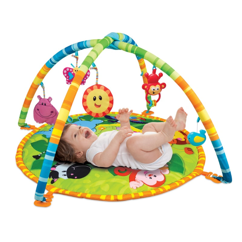 Jungle Pals Playmat -Unisex-Ages 0-12m Frame Foldable- Excellent for Tummy Time