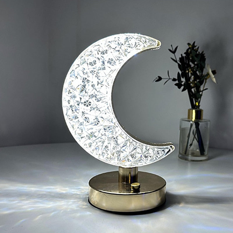 Acrylic Moon Table Lamps-Large Night Light-Dimmable