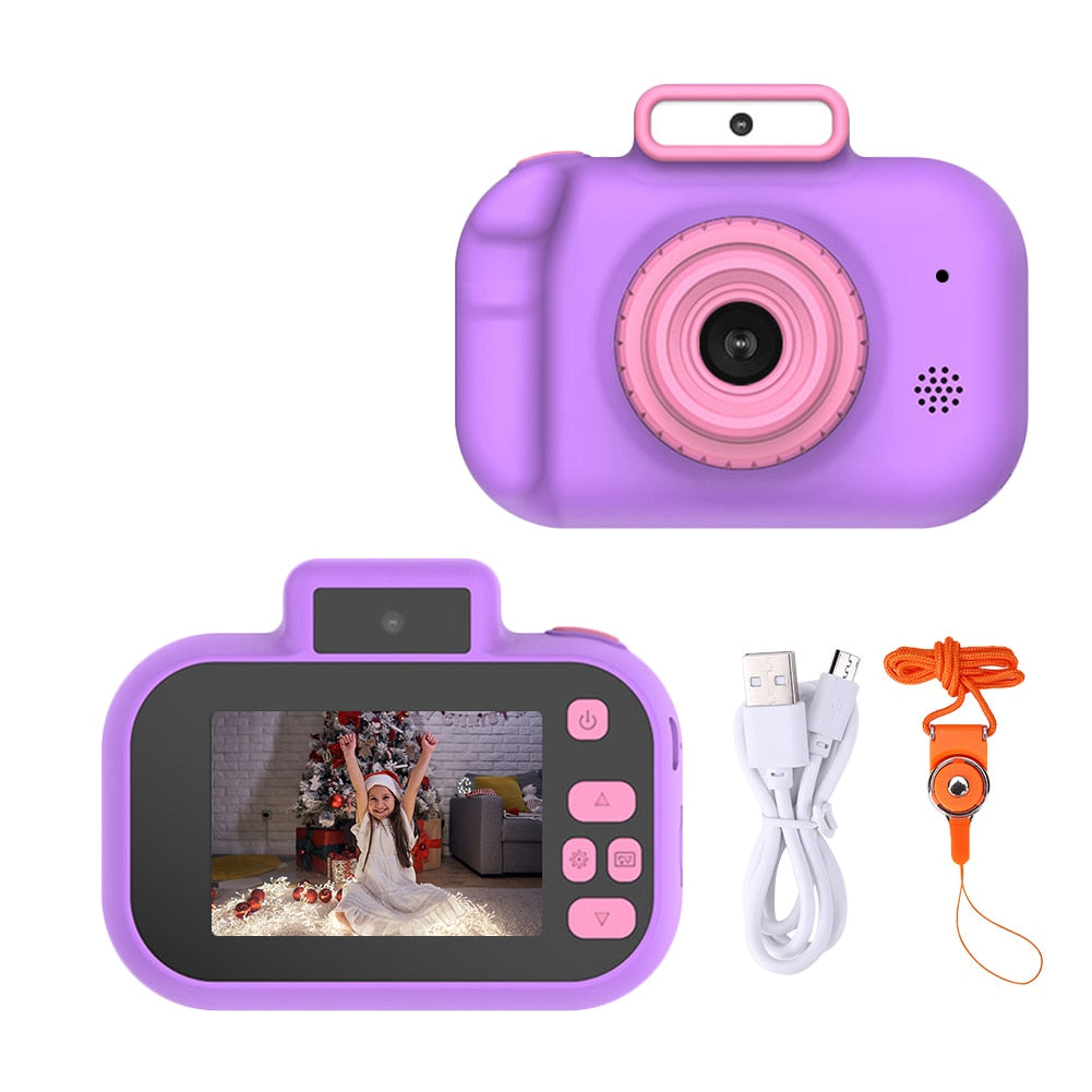 Multifunctional Micro Camera Toy Portable Toddler Camera with Lanyard Digital Video Camera USB Charging for Children Party Gifts