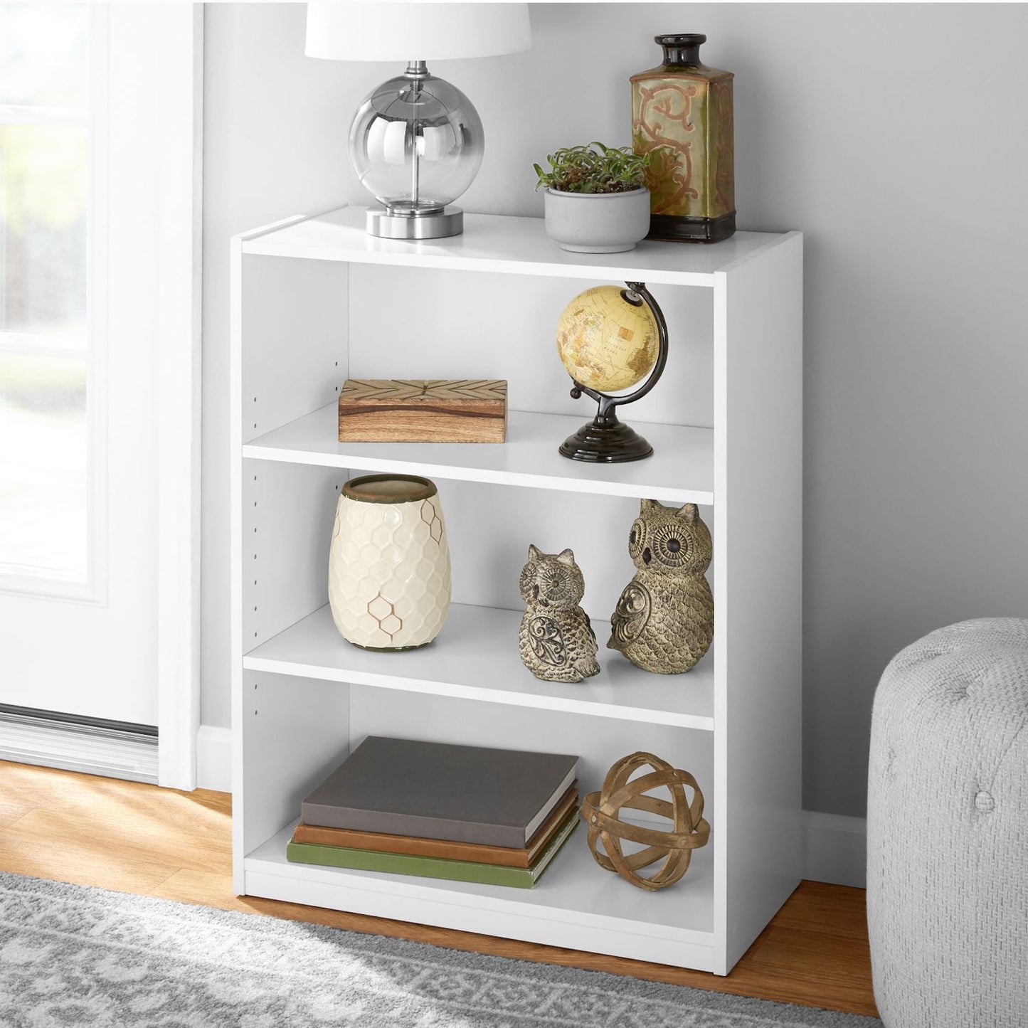 Mainstays 3-Shelf Bookcase w/ Adjustable Shelves