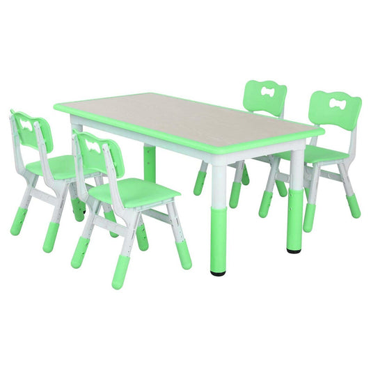 Kids Table and 4 Chair Set -Height Adjustable