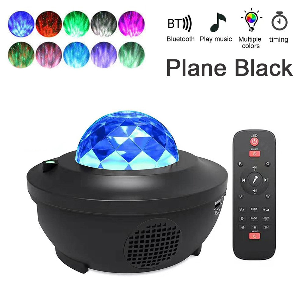 LED Star Galaxy Projector Starry Sky Night Light Bluetooth-Speaker