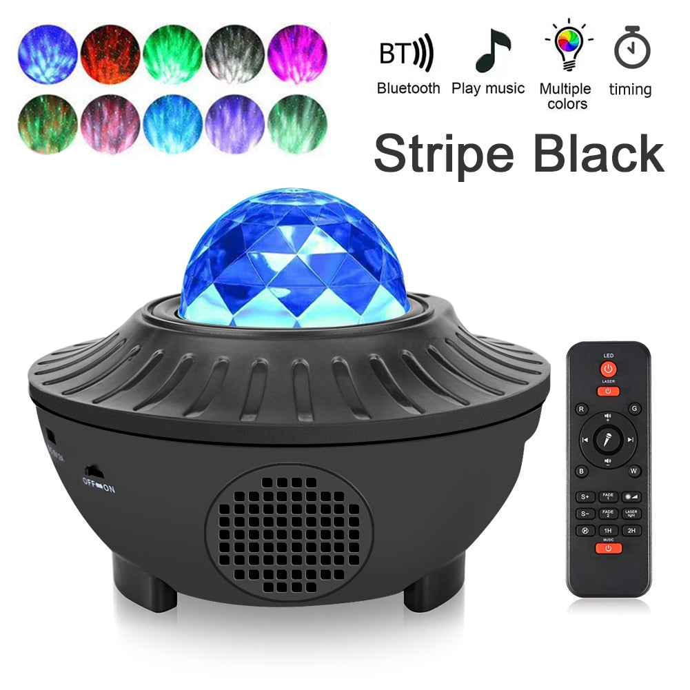 LED Star Galaxy Projector Starry Sky Night Light Bluetooth-Speaker