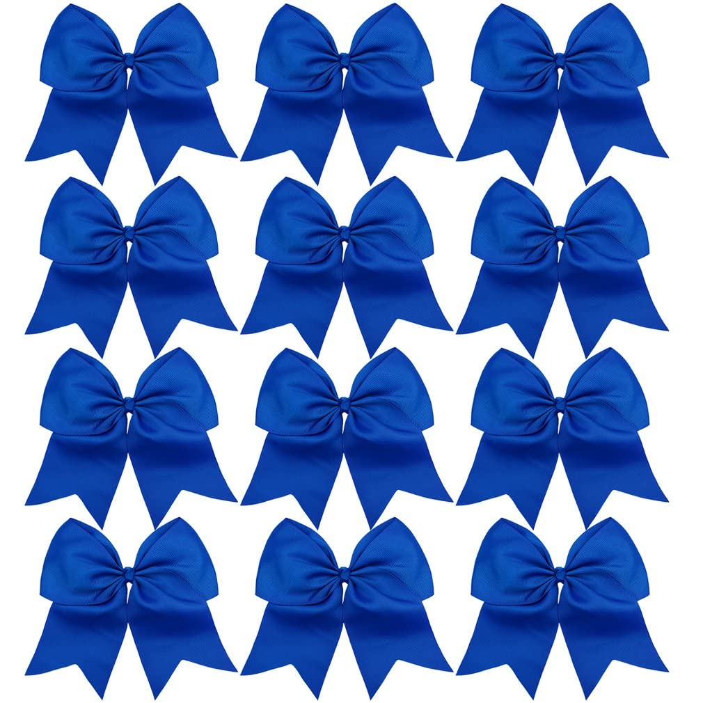 CELLOT 12pc Large Cheerleading Bow Elastic Hair Band