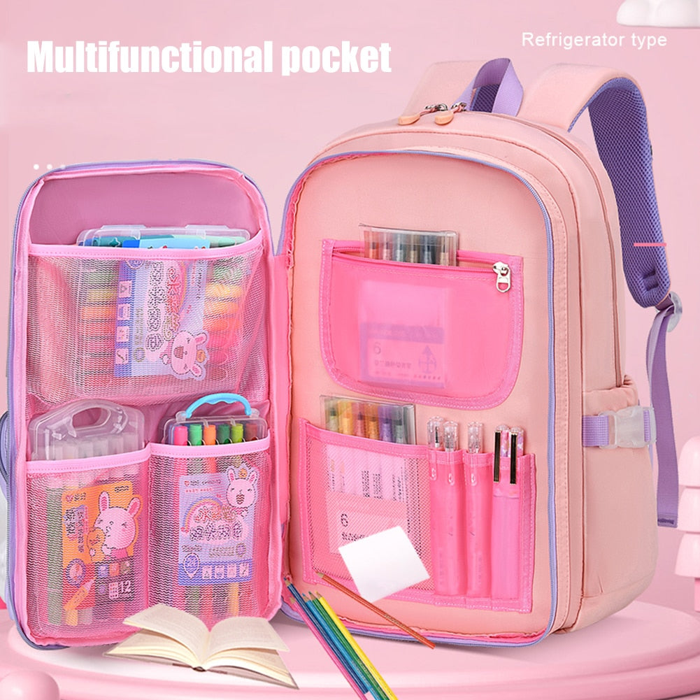 Girls Large Backpack Multi Pockets School Bag