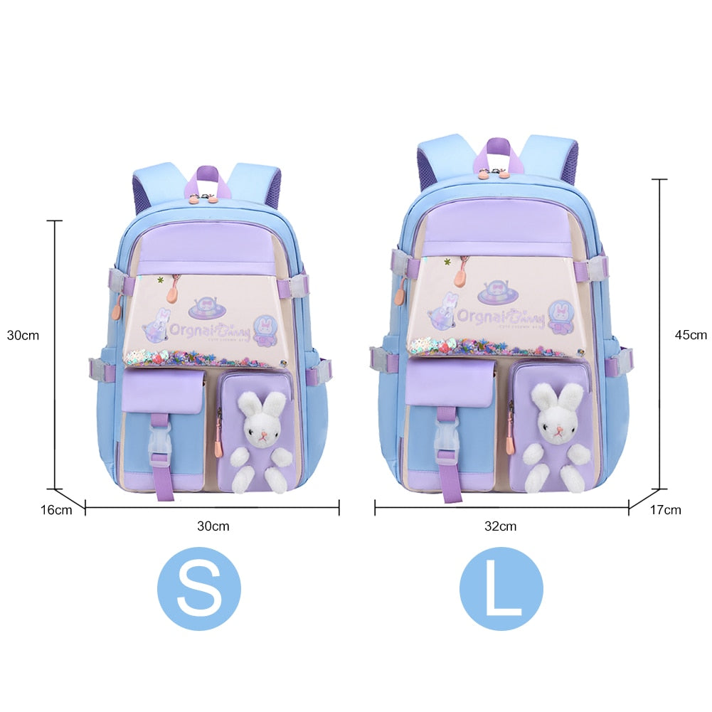 Girls Large Backpack Multi Pockets School Bag