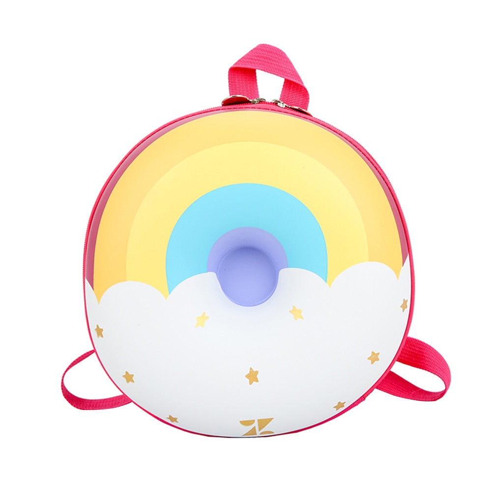 Kids Cartoon Backpack 3D  Anti-loss Traction Rope