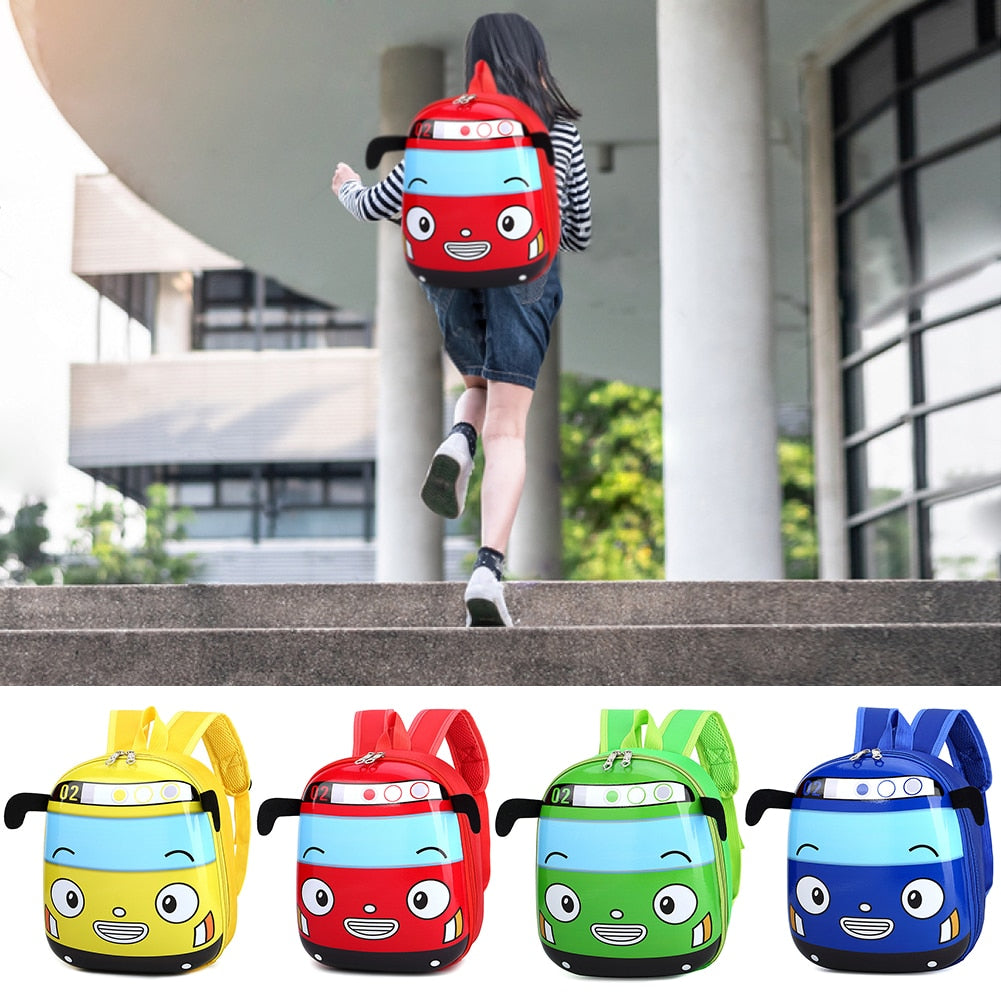 3D Cartoon Small Bus Backpack Toddler Kids