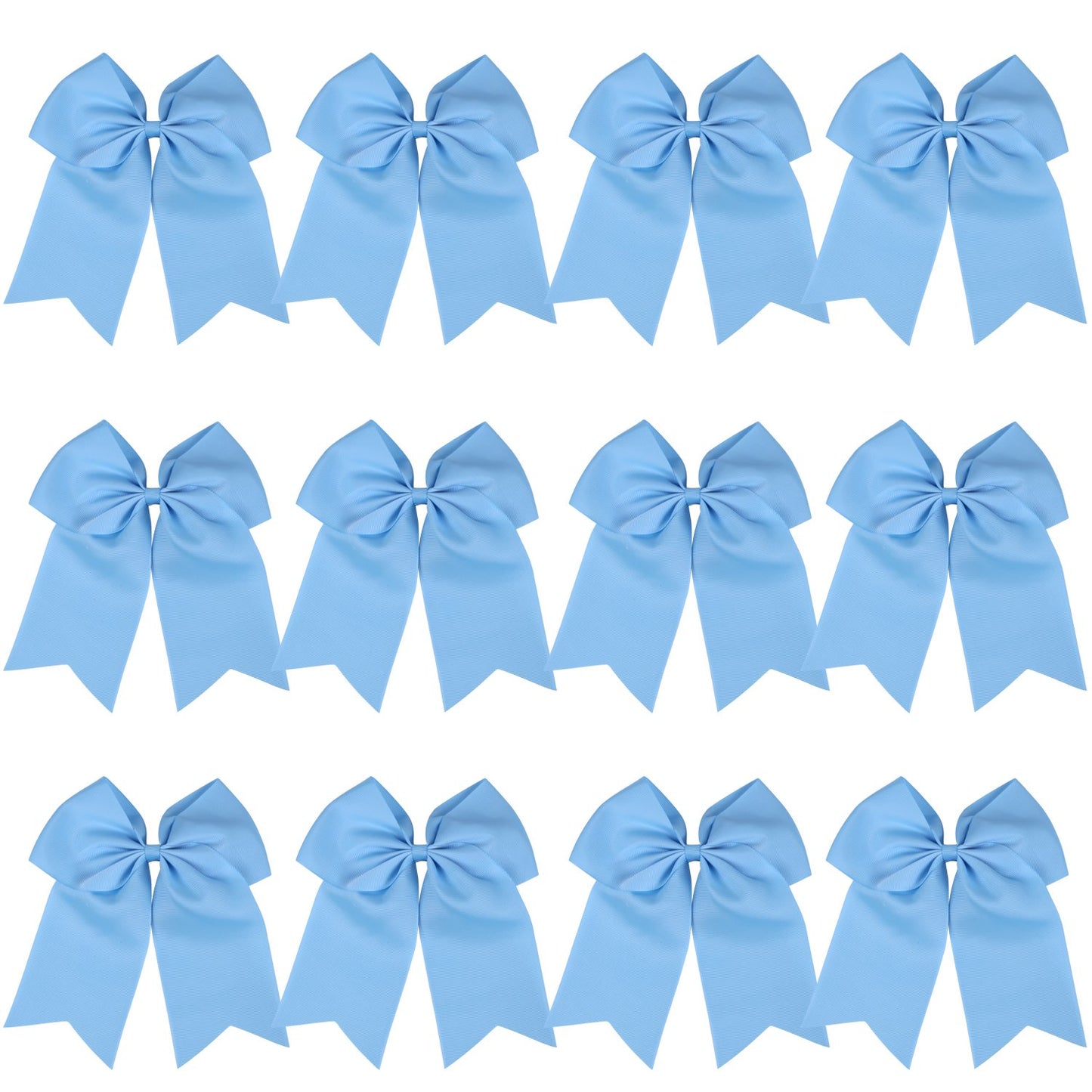 CELLOT 12pc Large Cheerleading Bow Elastic Hair Band