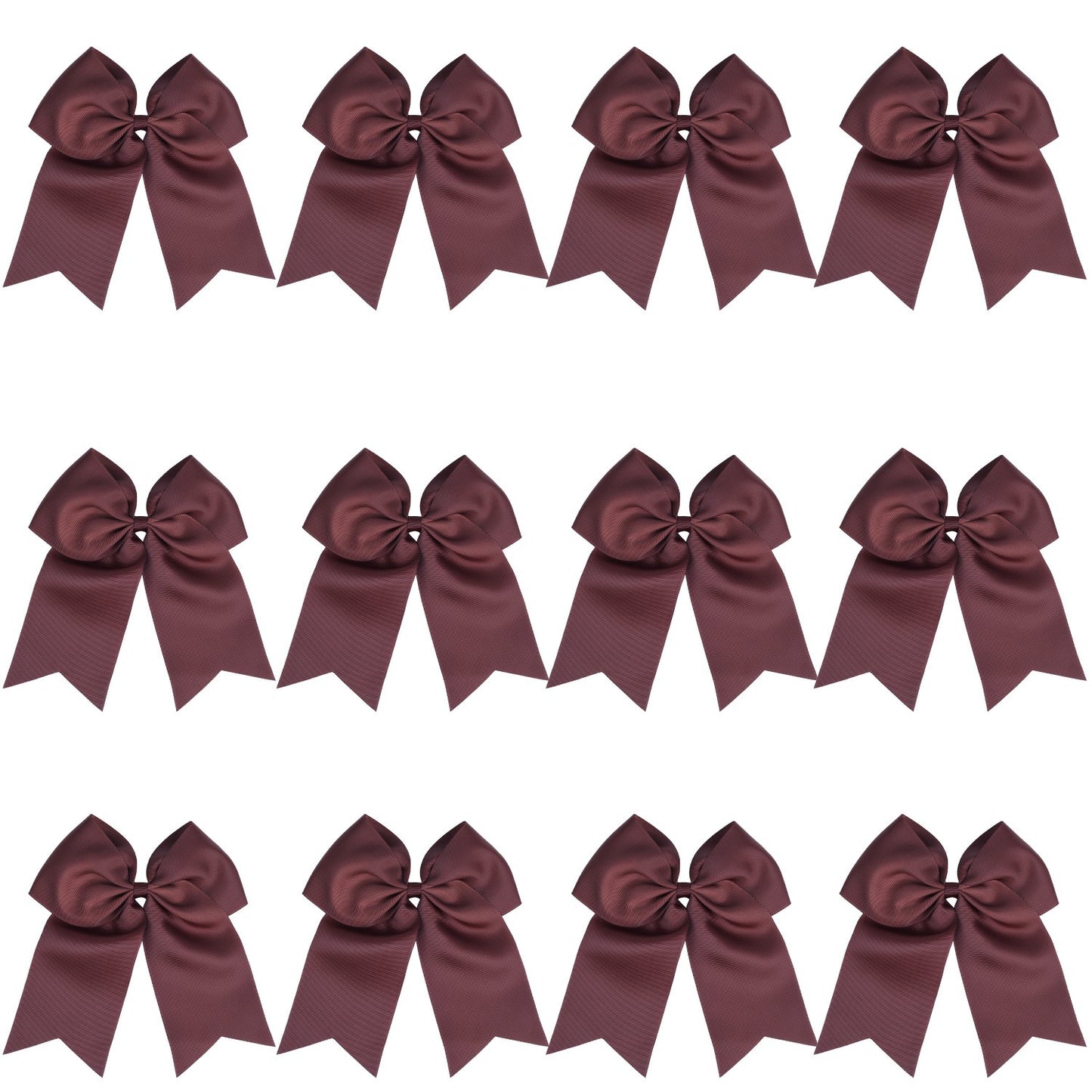 CELLOT 12pc Large Cheerleading Bow Elastic Hair Band