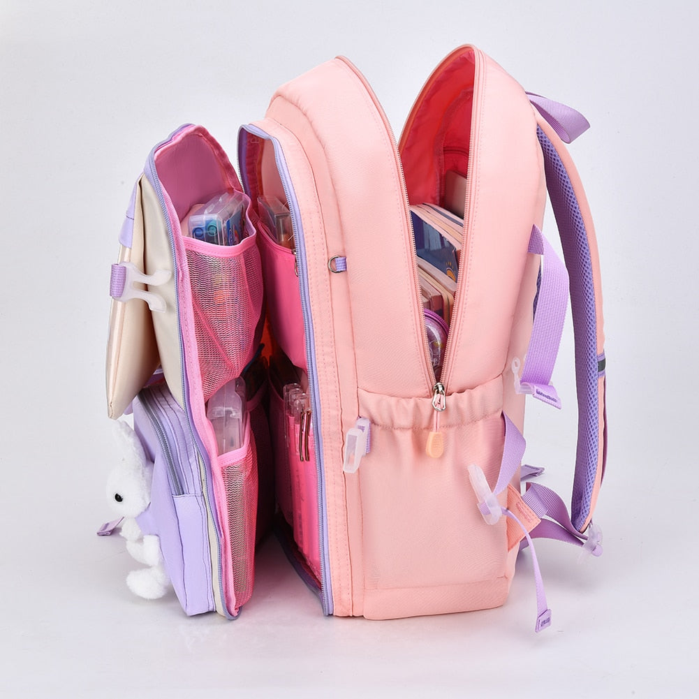 Girls Large Backpack Multi Pockets School Bag