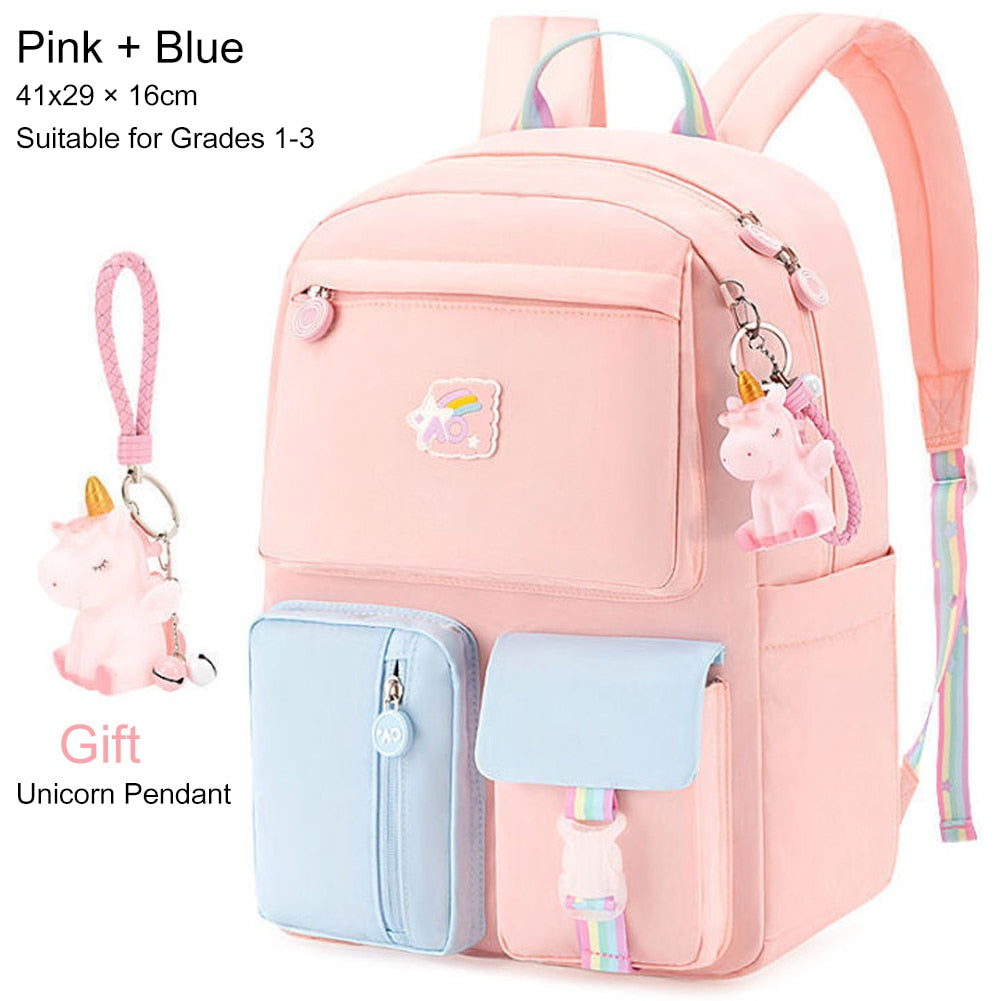 Girls Large Backpack Multi Pockets School Bag