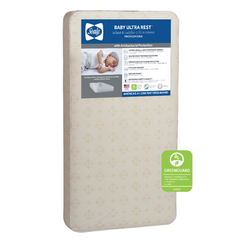 Sealy Ultra Rest 204 Coil-2 Layers of Hypoallergenic Crib & Toddler Cushioning Mattress