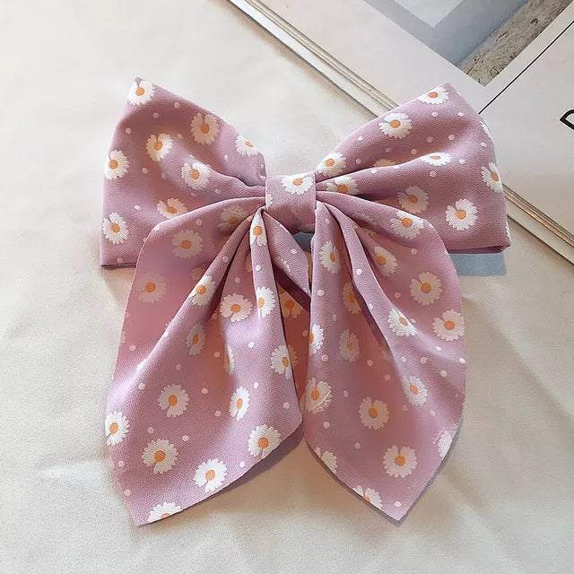 Long Ribbon Hairpin Bows-Knotted Chiffon 27 Colors