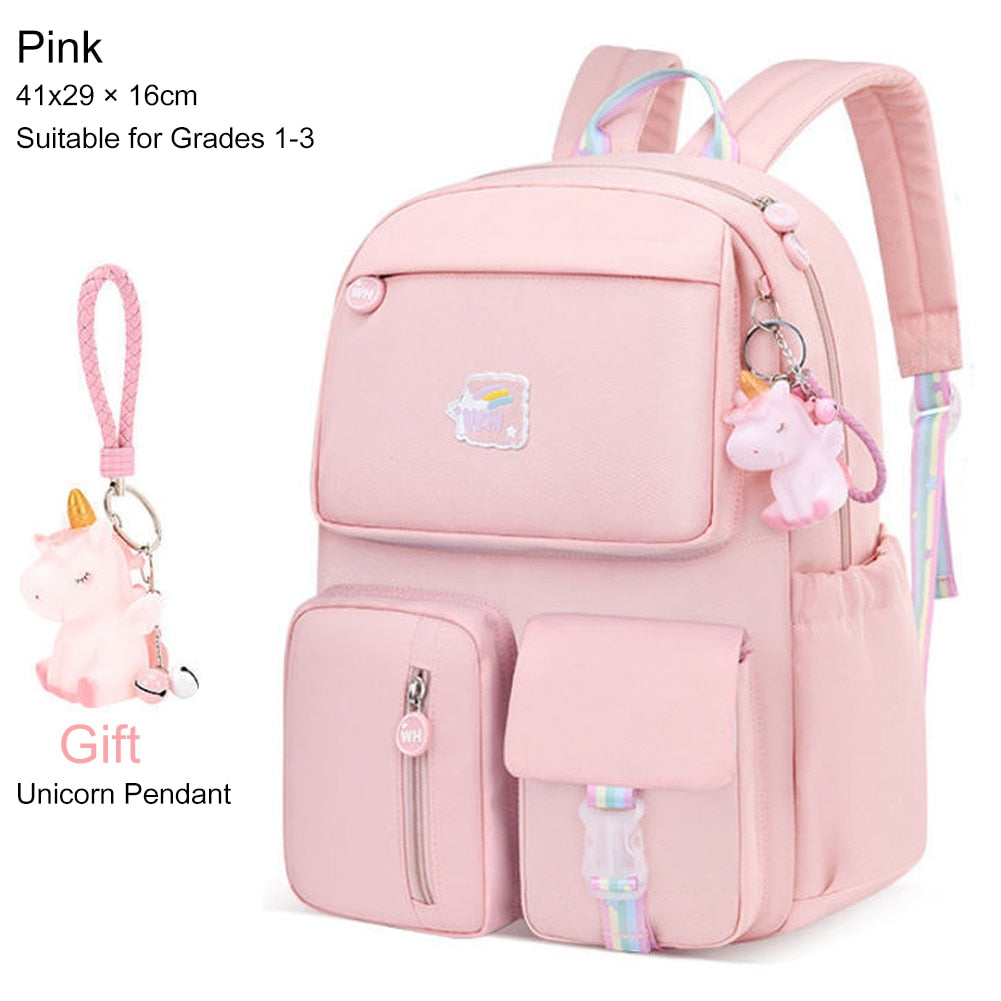 Girls Large Backpack Multi Pockets School Bag